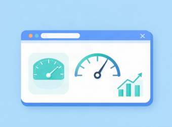 Web sitesi hızı ve SEO ilişkisini temsil eden illüstrasyon